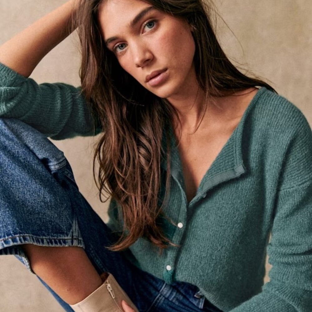 Sezane Gaspard Cardigan - Sage - Small